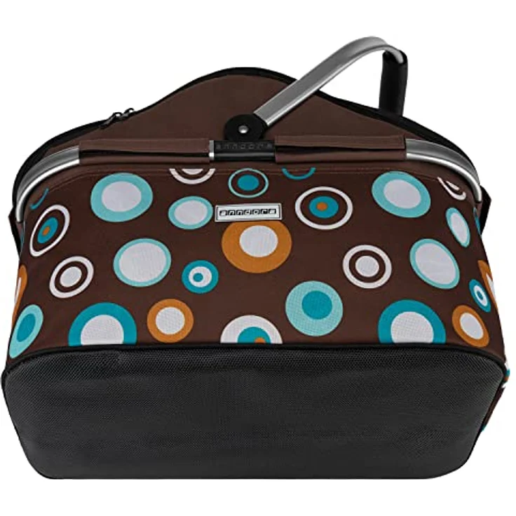 anndora Einkaufskorb, Isolierkorb, Picknick Kühlkorb, 25L, braun, hellblau  – Bild 4