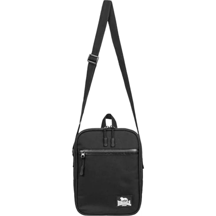 Lonsdale Umhängetasche POLEGATE, kleine Tasche mit überraschend viel Stauraum, verstellbarem Trageriemen und gummiertem Logo-Etikett, schwarz – Bild 1