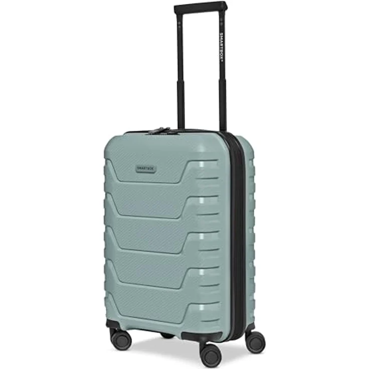 Smartbox Kabinenkoffer Erweiterbar 37x23x55 cm, 42–48L Hartschalen Trolley aus Polypropylen, 4 Doppelrollen, TSA Schloss, Carry On Bordgepäck (Edition 01) – Bild 1