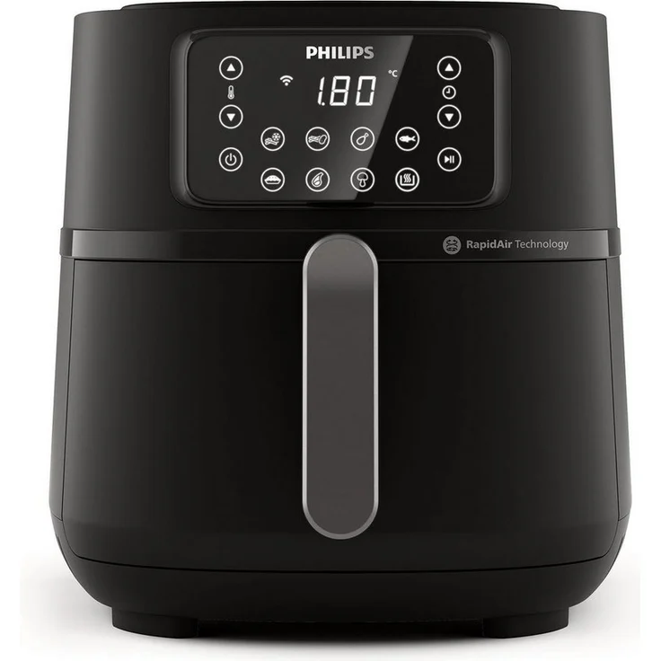 Philips Fritteuse HD9285/93 Connected XXL Heißluftfritteuse, 2000 W, Rapid Air Technologie, 7,2 Liter Fassungsvermögen, NutriU-App – Bild 1