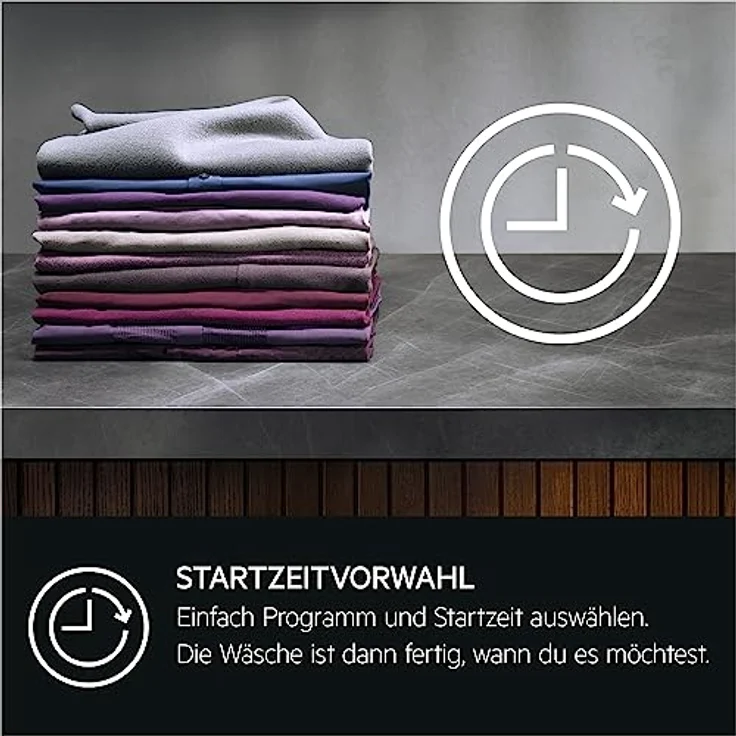 AEG LSR6SA75260 Waschmaschine kompakt, 416 mm Tiefe, 6 kg, ProSense Mengenautomatik, smarte Beladungserkennung, A, leise, Nachlegefunktion, Wasserstopp, 1200 U/min, matt schwarz – Bild 5