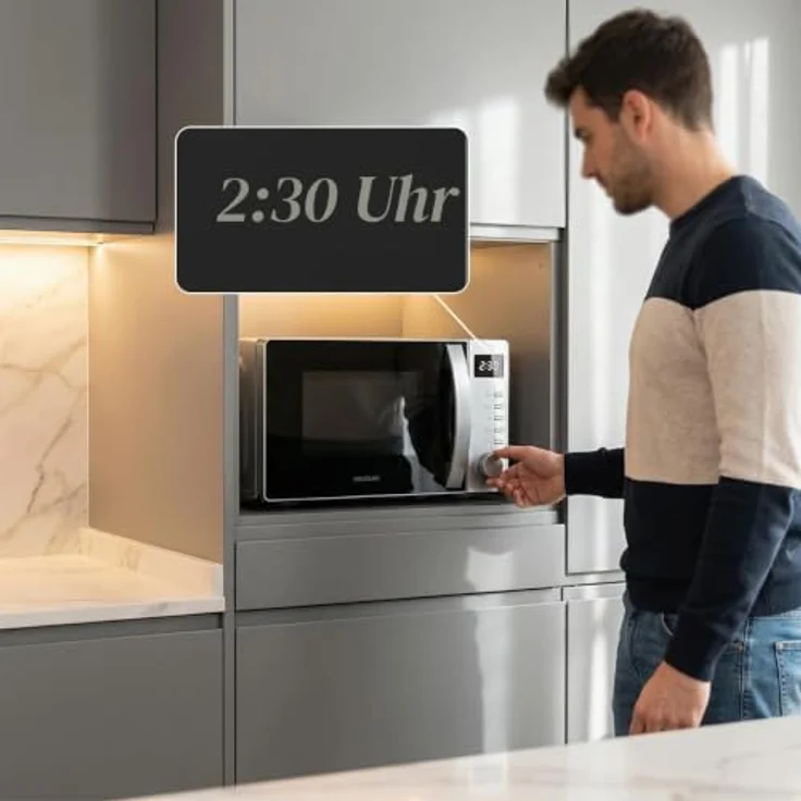 Cecotec Proclean 5005, Solo-20l-Mikrowelle mit 700 W, 3DWave-Technologie, eingebaute Uhr und Timer – Bild 8