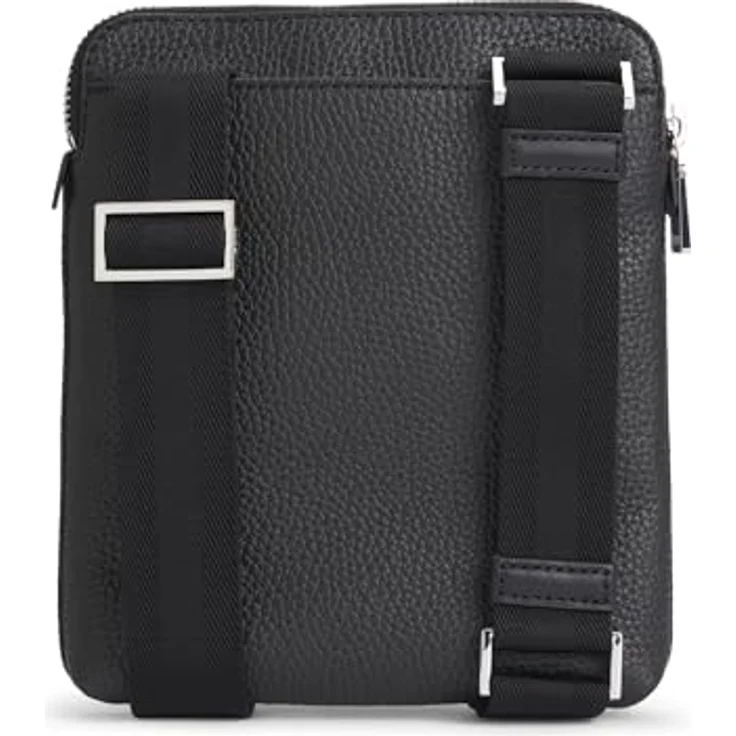 BOSS Umhängetasche BMB New Crosstown_Envel., zertifiziertes Leder (Leather Working Group), Schwarz – Bild 2