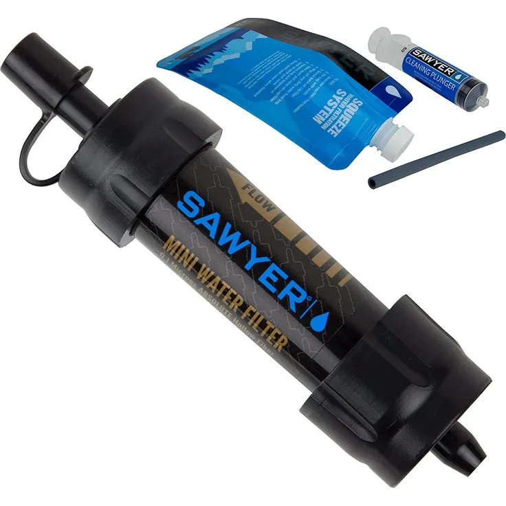 SAWYER Sawyer Mini Wasserfilter System Black, ultraleichter Filter für Camping und Outdoor, 99.9999% Bakterienfilterung
