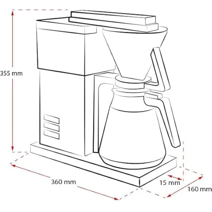 Melitta ONE Therm Edelstahl, Filterkaffeemaschine mit Mahlwerk für bis zu 10 Tassen, Anti-Tropfsystem, Aroma Premium Technologie und Display – Bild 4
