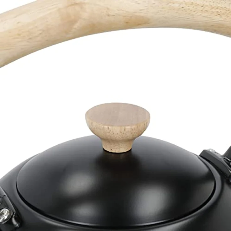 La Cafetière LCWHKETBLK Flötenkessel mit Holzgriff, 2,5 l, Edelstahl – Bild 4