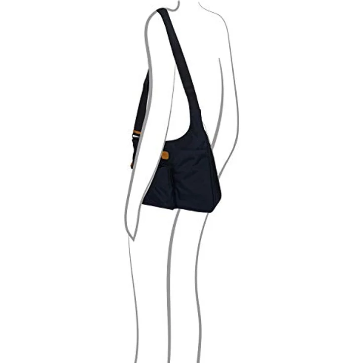 Bric's X-Bag Damentasche 42732, Umhängetasche aus strapazierfähigem Material mit Lederdetails, Blau – Bild 6