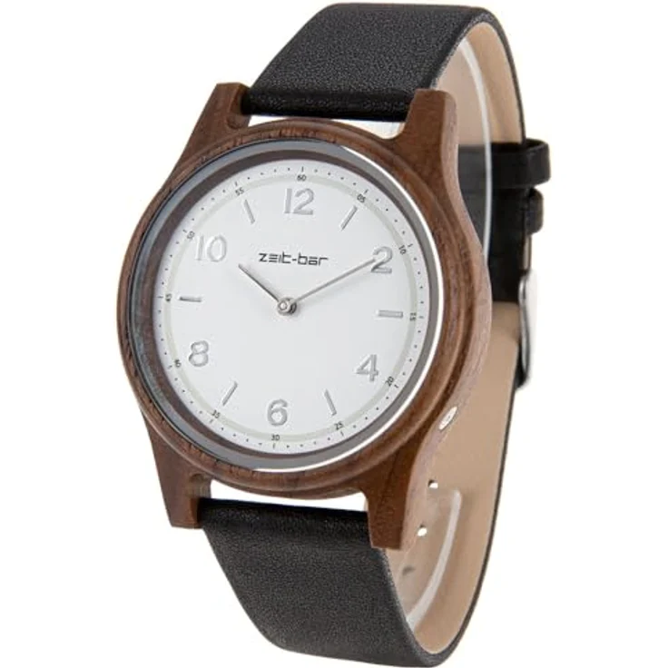 Zeit-Bar Funk-Armbanduhr Damen - Herren, Holzgehäuse mit deutschen Funktechnologie – Bild 3
