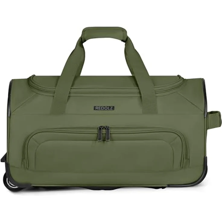 Redolz Duffle Essentials 2-Rollen Reisetasche, 28 cm, 39 l, grün, mit arretierbarem Griff und äußeren Taschen – Bild 3