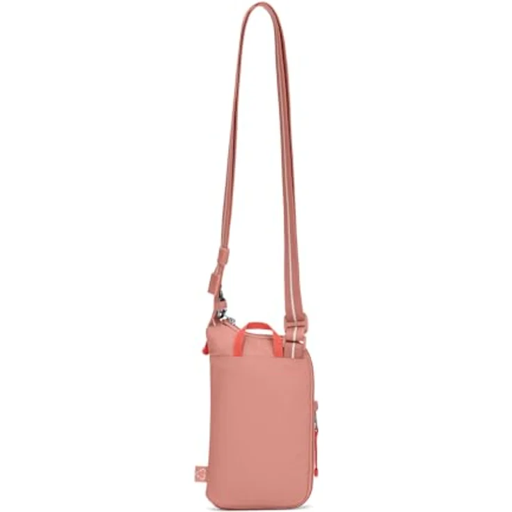 Pacsafe GO Anti-Theft Tech Mini Bag, Umhängetasche RFID, 12 cm, rosa, 100% Polyester – Bild 3