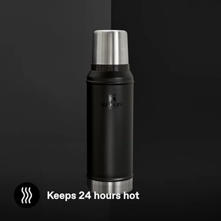 Stanley 1913 Classic Legendary 0.94L Isolierflasche, hält 24 Stunden heiß oder kalt, spülmaschinenfest, BPA-frei, Edelstahl, schwarz 2.0 – Bild 4