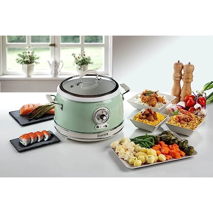Ariete Küchenmaschine 2904GR, Reiskocher, 5 Funktionen, 650 Watt, 3 Liter Volumen, für 10 Tassen Reis – Bild 5
