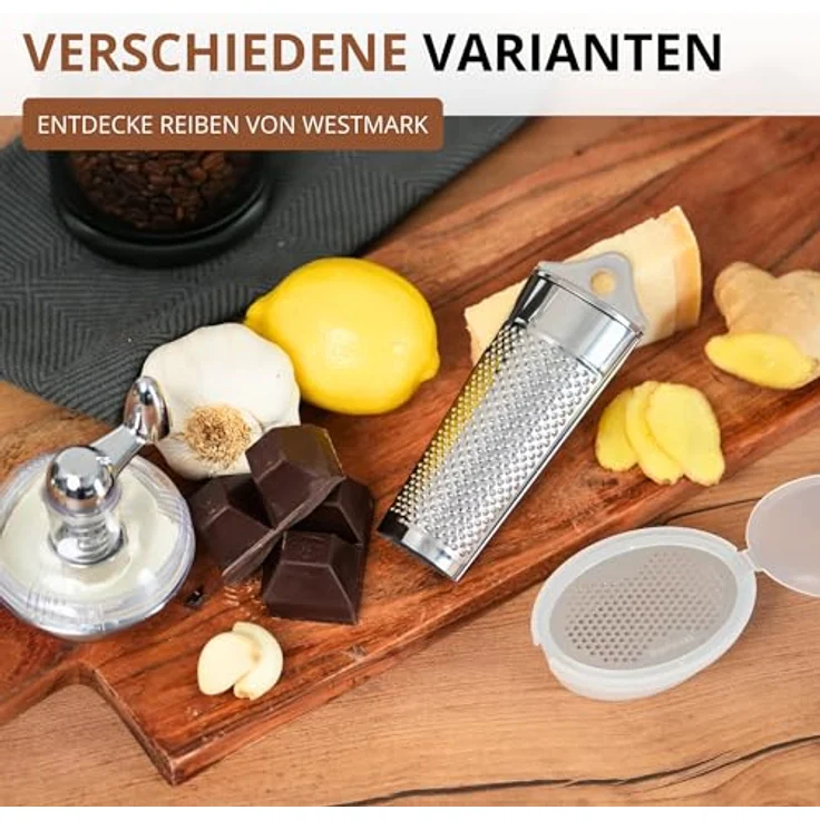 Westmark Muskatmühle mit Vorratsfläche für bis zu 9 Muskatnüsse, Kunststoff-Rostfreier Edelstahl, Silber-Transparent, 69572260 – Bild 13