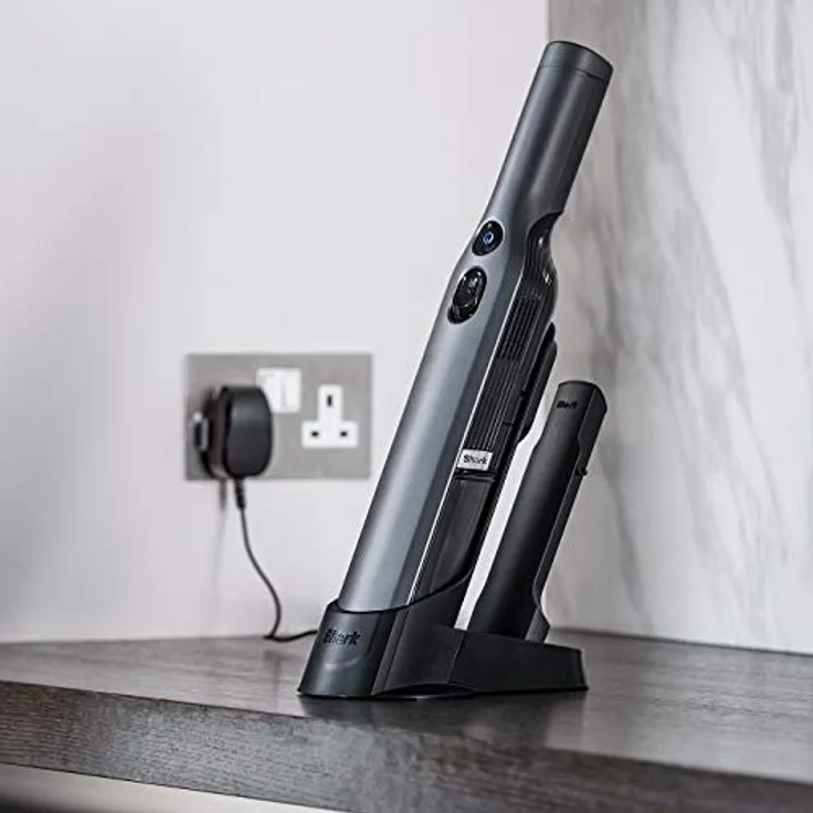 Shark Akku Handsauger, kabelloser Handstaubsauger ohne Beutel in edlem Design WV200EU, einfach zu entleeren, wird durch Zubehör zum Tierhaar Handstaubsauger – Bild 2