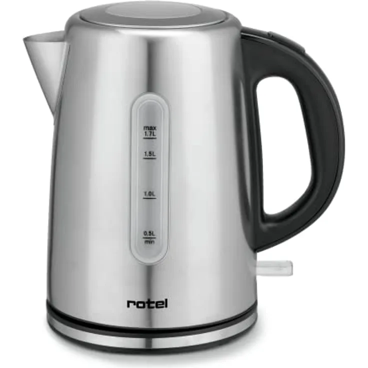Rotel U2822CH Wasserkocher, 2200 Watt, 1,7 Liter, Überhitzungsschutz, Edelstahl, silber