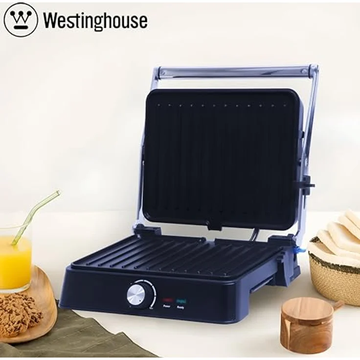 Westinghouse Retro Contact Grill WKCG907WH, 2200 W, Antihaftbeschichtung, höhenverstellbar, 29 x 24 cm Grillfläche – Bild 3