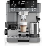NINJA Espressomaschine, grau-metallic, optimale Brühtemperatur und integrierte Dampfdüse