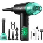 MECO Handstaubsauger 3 Gang Elektrische Staubgebläse + Staubsauger kabellos, Druckluftsauger 100000 U/min für Laptop, Sofa, Tastatur, Schwarz