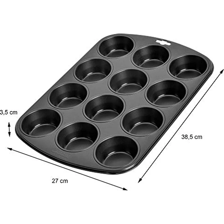 Kaiser Inspiration Muffinform, für 12 Muffins, 38 x 27 cm, Standardgröße antihaftbeschichtet kurze Backzeit für süße und herzhafte Rezepte – Bild 3