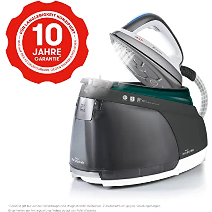 Polti La Vaporella XT120C Intelligentes Bügeleisen mit Kessel, ECO-Funktion, für Langlebigkeit, 8.5 bar, Steam Pulse 600 g, türkis/grau – Bild 2