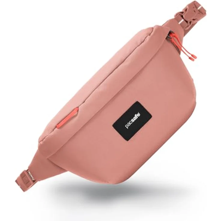 Pacsafe Sling Pack, Umhängetasche mit RFID-Blocker und Schnittschutz, 2,5 l Volumen, Rose – Bild 2