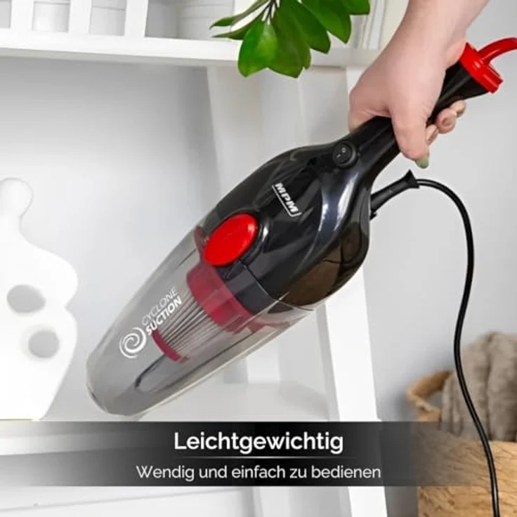 MPM MOD-39 2in1 Stiel-Staubsauger - Schwarz - Leicht - Leise - Beutellos – Bild 5