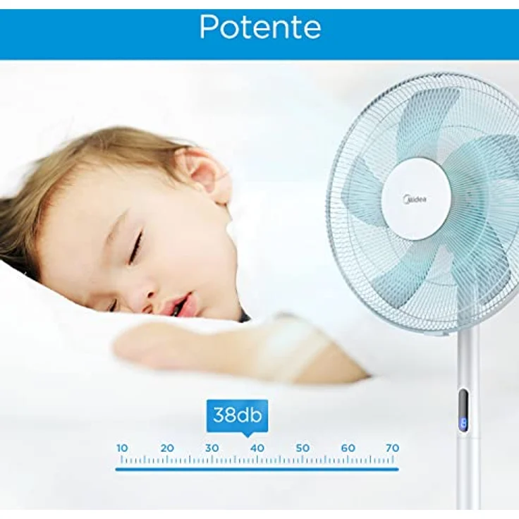 Midea MIDEA FS40-18BR Stand Fan 3 in 1 Ventilator 8 Geschwindigkeiten, Timer-Pala 40 cm, Kunststoff – Bild 6