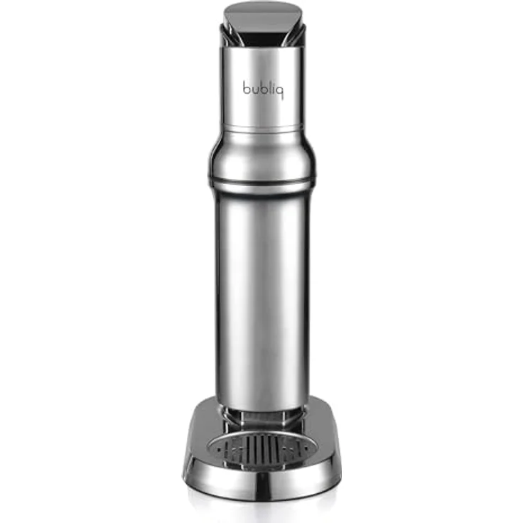 bubliq Glass Carbonator, Wassersprudler aus Edelstahl mit 1 l Glasflasche, minimalistisches Design, Turnlock-Mechanismus – Bild 3