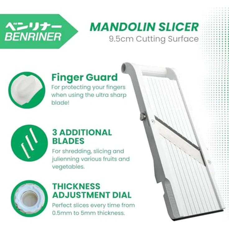 Benriner BN-95W-1 Mandoline, Edelstahl, weiß – Bild 9