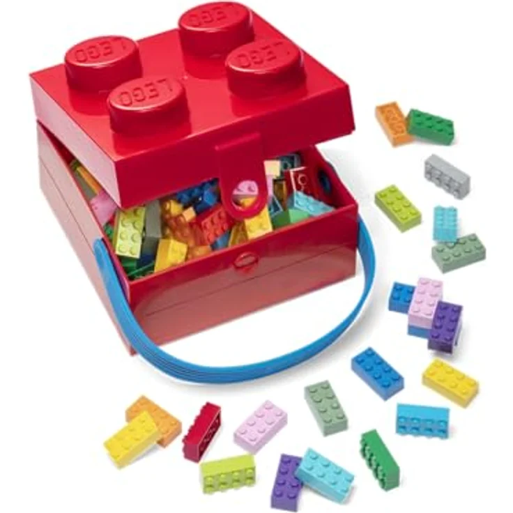 LEGO Brotdose mit Tragegriff, Tragbare Aufbewahrungsbox, rot – Bild 3