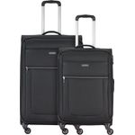 Paklite Valencia 4 Rollen Kofferset, 2-teilig, (XL), in Schwarz