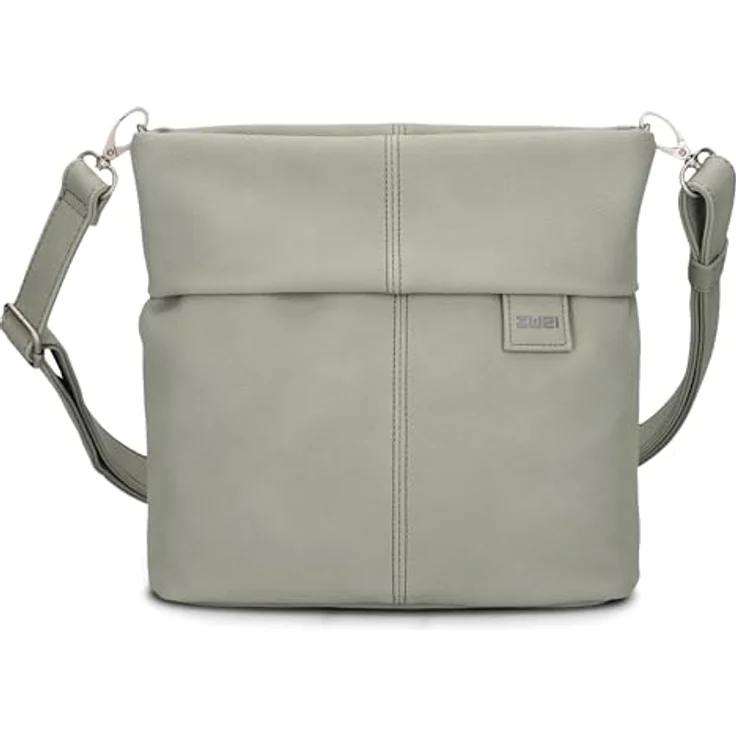 Zwei Mademoiselle.M Schultertasche 25 cm, elegante Umhängetasche für Damen, Schwarz – Bild 3