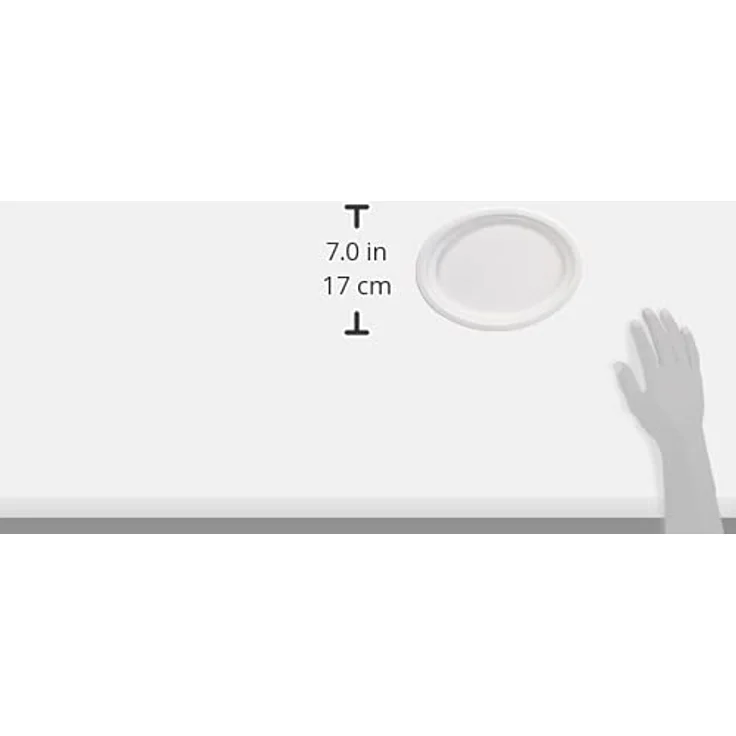 Papstar Pappteller Einwegteller weiß, oval pure (50 Stück), 26 x 20 x 2 cm, aus Zuckerrohr, für Feste Geburtstage Feiern, mikrowellengeeignet – Bild 4