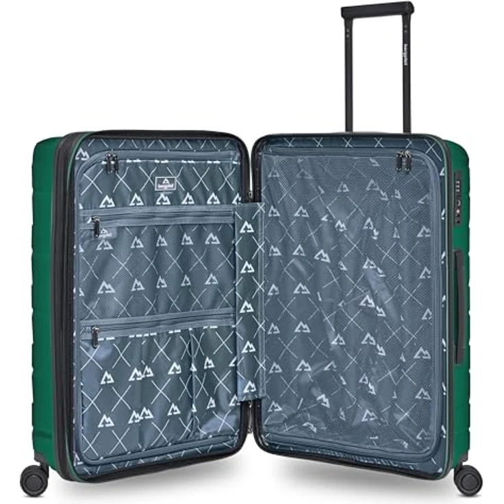 Bergpfeil Koffer-Set 3-teilig | Polypropylen-Material, Dehnfalte, Doppelrollen & TSA-Schloss | Blau (Travel) – Bild 5
