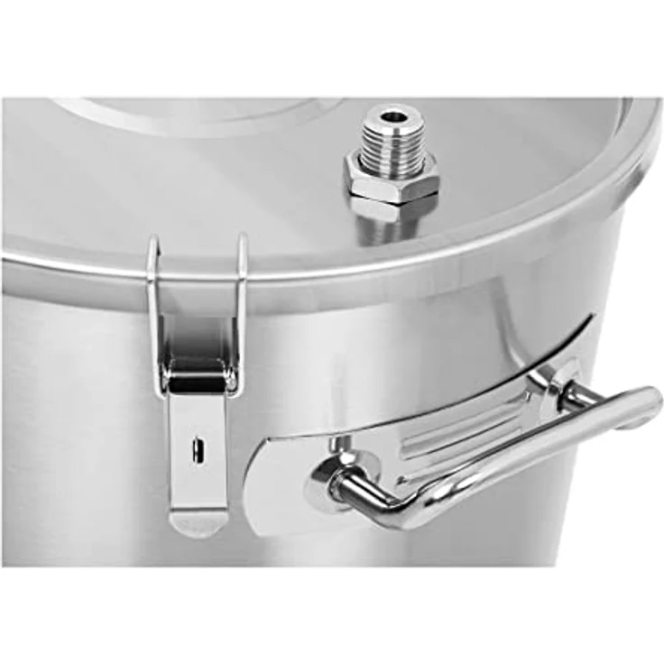 Royal Catering RCBM-45CFC, 30 l Maischekessel mit Kühlspirale, Edelstahl, Thermometer und doppeltem Ablasssystem – Bild 3