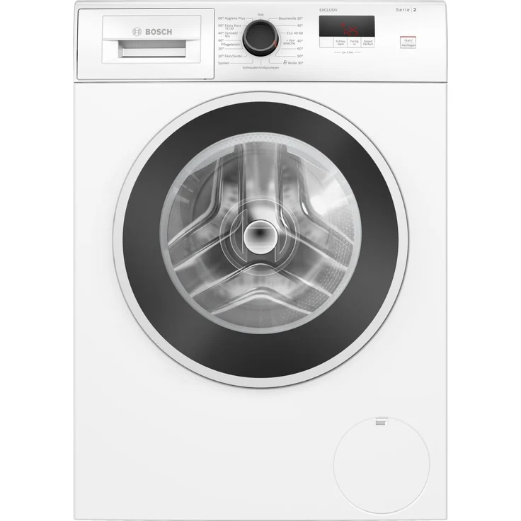 Bosch Exclusiv WGE02490, Frontlader Waschmaschine mit 7 kg und 1400 U/min, EcoSilence Drive und ActiveWater Plus