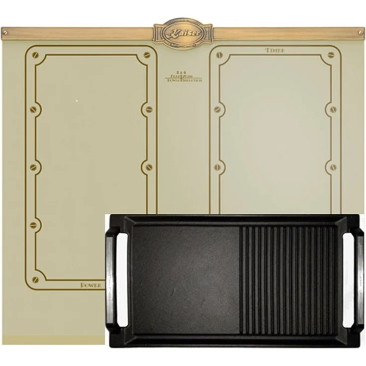 Kaiser Küchengeräte Induktions-Kochfeld Empire KCT 6192 FI, 60 cm Elfenbein mit 4×2 FLEX Induktionszonen und Power-Booster-Funktion