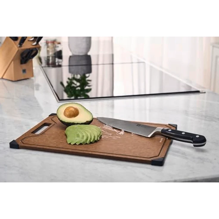 Zwilling Cutting Board Brun-Sort, Schneidebrett aus Holzlaminat, 37 cm x 25 cm, schwarz, spülmaschinenfest und hitzebeständig – Bild 6