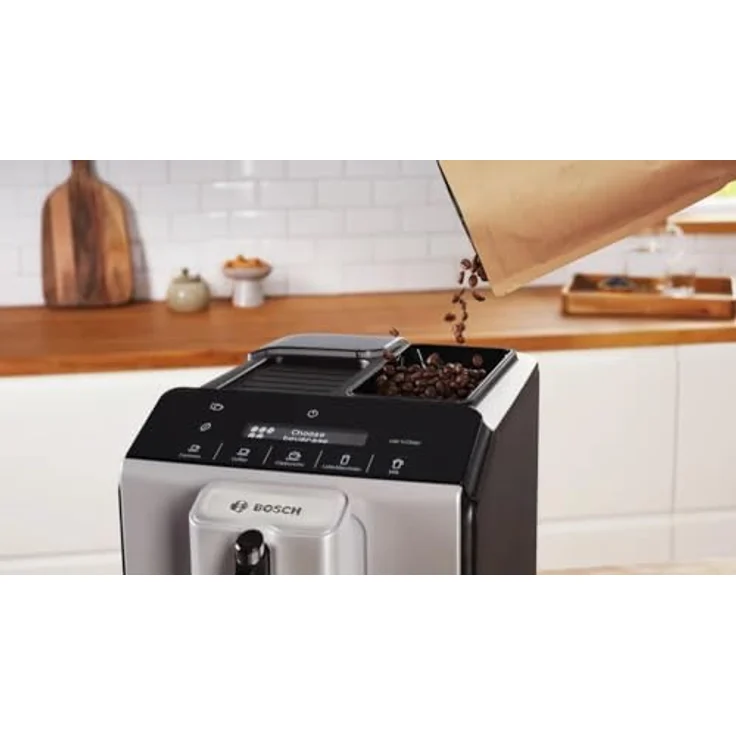 Bosch Hausgeräte VeroCafe Silk TIE20301, Kaffeevollautomat mit integriertem Mahlwerk, 1300 W, Silber – Bild 4