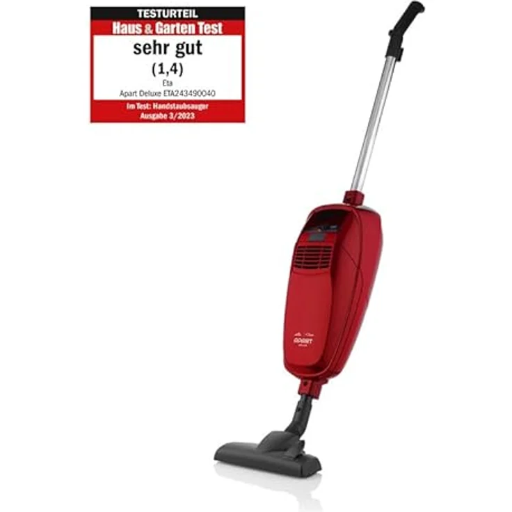 ETA Apart Deluxe Handstaubsauger, 800 Watt, 8 m Aktionsradius, rubinrot – Bild 2