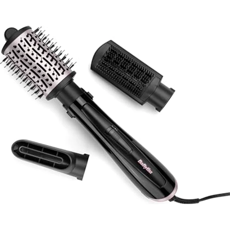 BaByliss Warmluftbürste Style Smooth 1000 AS128E, 1000W, mit Ionen-Technologie, inkl. 3 Aufsätzen, schwarz – Bild 2