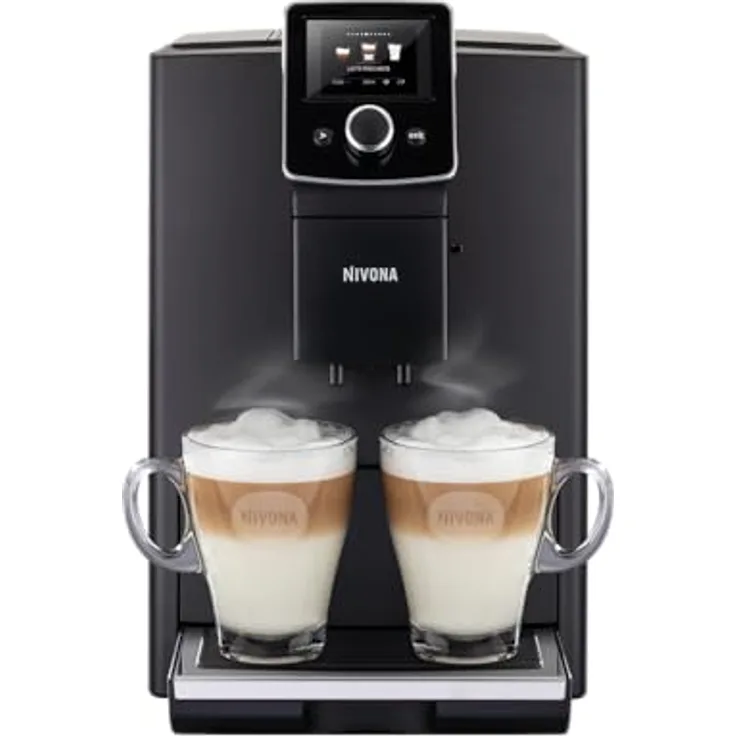Nivona CafeRomatica 820 Kaffeevollautomat mit integriertem Mahlwerk, Tassenbeleuchtung, Memory-Funktion, schwarz