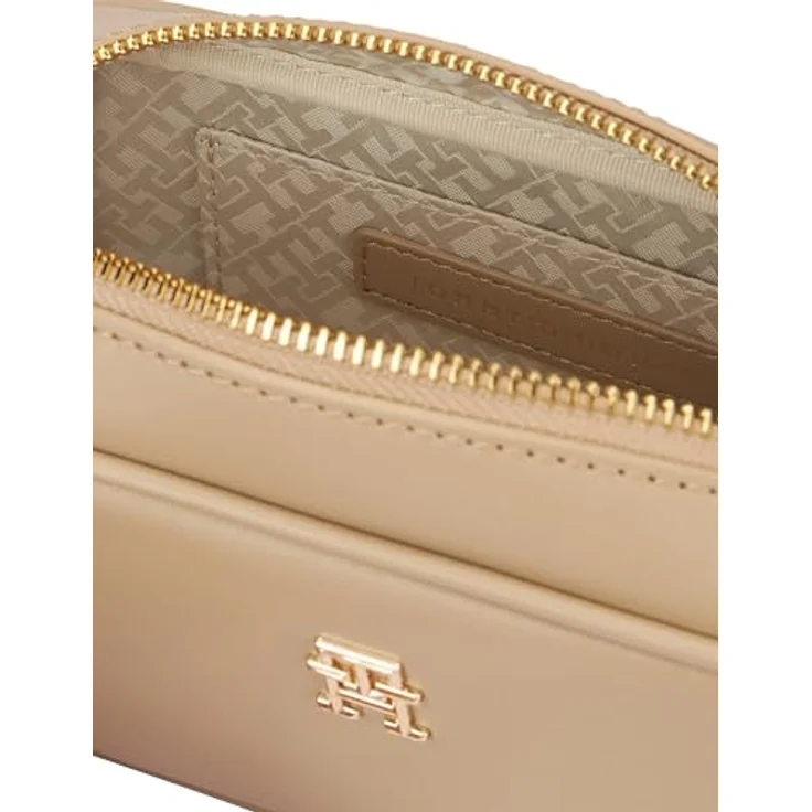 Tommy Hilfiger Umhängetasche Women TH REFINED CAMERA BAG Crossover, Damen Tasche Handtasche Beige – Bild 3