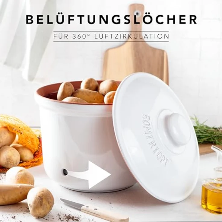 Römertopf Kartoffel-Frische-Topf weiß ø26,0x25 – Bild 5