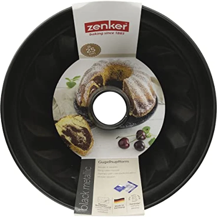 Zenker Gugelhupfform Ø 25 cm, Kuchenform stabil & beschichtet, für saftigen Gugelhupf, runde Backform mit Antihaftbeschichtung, Menge: 1 Stück – Bild 4