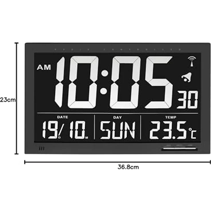 TFA, Wanduhr, Funk XXL (36.80 cm) – Bild 2