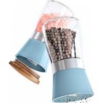 Hannah's Homebrand - Salz und Pfeffermühle mit Keramikmahlwerk - robuste Salzmühle für grobes Salz - ohne Inhalt (2er)