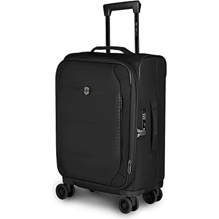 Victorinox Crosslight Frequent Flyer Softside Carry-On, Handgepäckkoffer, Trolley, Erweiterbar, 23 x 35 x 55 cm, Schwarz