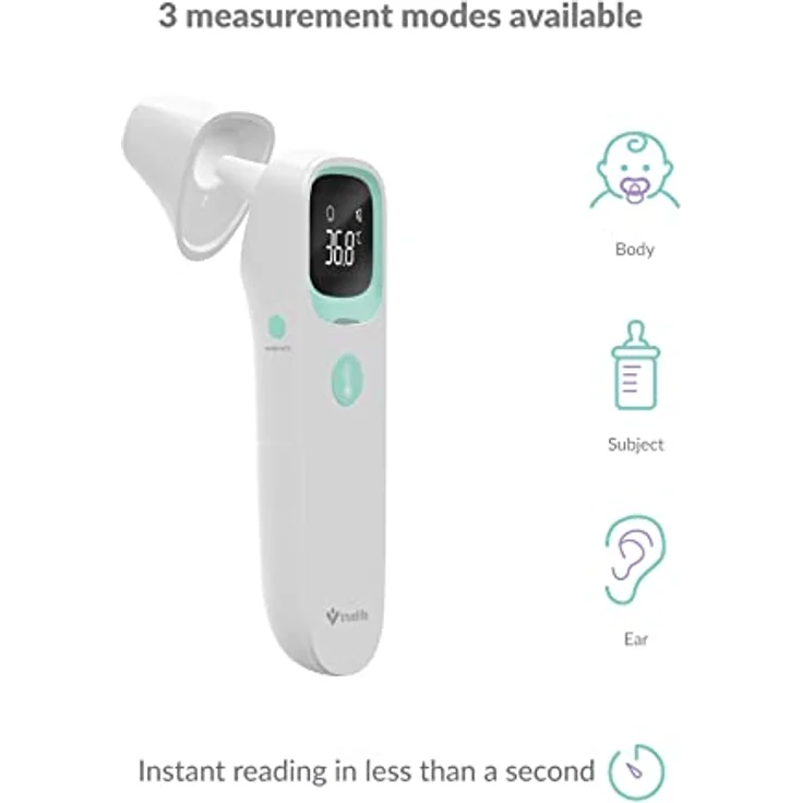 TrueLife Care Q10 BT Fieberthermometer und Ohrthermometer mit Bluetooth und App Berührungsloses Infrarot Kontaktlos Stirnthermometer für Kinder und Erwachsene | CE, RoHS, ISO, SUKL genehmigt – Bild 5