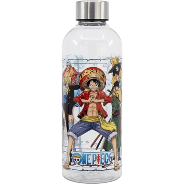 Stor One Piece Trinkflasche, 850 ml Wasserflasche im Anime-Design für Schule & Sport mit Schraubverschluss und Griff – Bild 1